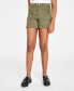Фото #1 товара Women's Mid-Rise Zip-Fly Utility Shorts