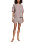 Фото #1 товара Barefoot Dreams 2Pc Malibu Collection Sun Soaked Crinkle T-Shirt & Short Set