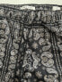 PacSun Mens Lightweight Drawstring Straight Leg Pants Black Paisley Size S