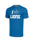 ფოტო #2 პროდუქტის Men's and Women's Blue Detroit Lions The NFL ASL Collection by Love Sign Tri-Blend T-shirt