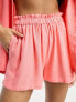 Фото #3 товара River Island co-ord elasticated waist linen short in pink