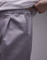 Фото #2 товара Topman extra wide elasticated waist trouser in light grey