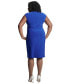 Plus Size Twisted-Front Cap-Sleeve Dress