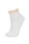 Kadın 3'lü Pamuklu Patik Çorap B6029axns