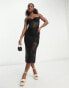 Фото #8 товара Bardot Olina lace corset midi dress in black