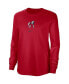 ფოტო #2 პროდუქტის Women's Red Distressed Georgia Bulldogs Vintage-Like Long Sleeve T-shirt