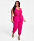 Фото #1 товара Trendy Plus Size Wide-Leg Joggers