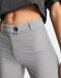 Bershka wide leg tailored trousers in grey