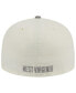 Фото #2 товара Men's Stone, Gray West Virginia Mountaineers Chrome and Concrete 59FIFTY Fitted Hat