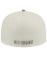 ფოტო #2 პროდუქტის Men's Stone, Gray West Virginia Mountaineers Chrome and Concrete 59FIFTY Fitted Hat