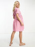 Фото #2 товара Mamalicious Maternity floral mini dress in pink