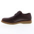 Фото #3 товара Dunham Clyde Plain Toe CI1604 Mens Brown Leather Oxfords Plain Toe Shoes