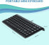 Фото #2 товара Perixx 10789 PERIBOARD-407B Mini Tastatur, USB, QWERTY US Englishes Layout, Schwarz, 320 x 142 x 25 mm