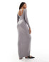 Фото #2 товара ONLY Tall slinky seamless maxi dress in light grey