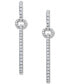 Фото #3 товара Diamond Elongated Loop In & Out Drop Earrings (2 ct. t.w.) in 14k White Gold