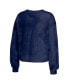 ფოტო #4 პროდუქტის Women's Navy Detroit Tigers Tie-Dye Cropped Pullover Sweatshirt Shorts Lounge Set