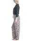 Women's 3/4 Sleeve Top & Boot-Cut Pajama Pants Set