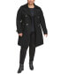 Фото #5 товара Women's Plus Size Notched-Collar Double-Breasted Cutaway Coat