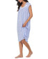 Фото #3 товара Women's Lace-Trim Cap-Sleeve Waltz Nightgown