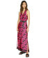 Фото #12 товара Women's Belted Floral-Print Maxi Dress