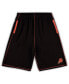 ფოტო #2 პროდუქტის Men's Black, Orange Phoenix Suns Big and Tall Contrast Stitch Knit Shorts
