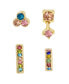 Фото #1 товара Faux Stone Mismatched Earring Set, 4 Pieces