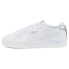 Фото #3 товара Puma Jada Distressed Perforated Lace Up Womens White Sneakers Casual Shoes 3876