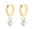 Romantic gold plated heart rings 2in1 TJE0365-918