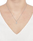 ფოტო #2 პროდუქტის Diamond Cluster 18" Pendant Necklace (1/4 ct. t.w.) in 10k White Gold