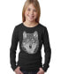 Girls Word Art Long Sleeve - Wolf