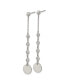 ფოტო #3 პროდუქტის Stainless Steel Polished with CZ Dangle Earrings