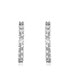 White Gold Plated with Cubic Zirconia Inside Out Hoop Earrings