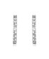 Фото #3 товара White Gold Plated with Cubic Zirconia Inside Out Hoop Earrings