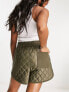 Фото #2 товара AllSaints Queti quilted shorts in khaki
