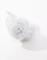 ASOS DESIGN hair claw with corsage floral detail in ivory