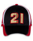 ფოტო #2 პროდუქტის Men's Checkered Flag Black and Red Harrison Burton Motorcraft Number Performance Adjustable Hat