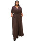 Фото #1 товара Plus Size Raffi Pocket Empire Waist Maxi Dress