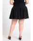ფოტო #2 პროდუქტის Plus Size Preppy Pleated Mini Skirt