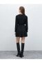 Фото #4 товара Платье Mini Kruvaze с поясом Офисного Стиля Trendyol
