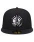 Фото #3 товара Men's Black Brooklyn Nets Active Satin Visor 59FIFTY Fitted Hat
