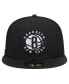 Men's Black Brooklyn Nets Active Satin Visor 59FIFTY Fitted Hat