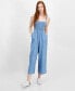 Women's Smocked Chambray Jumpsuit
