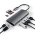 Фото #4 товара Satechi Multi-Port Adapter V2 Dock st. - USB 3.2 Gen 1 (3.1 Gen 1) Type-C - Grey - MicroSD (TransFlash) - SD - HDMI - RJ-45 - USB 3.2 Gen 1 (3.1 Gen 1) Type-A - Aluminium - USB
