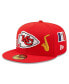 Фото #2 товара Men's Red Kansas City Chiefs Team Local 59FIFTY Fitted Hat