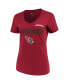ფოტო #2 პროდუქტის Women's Cardinal Arizona Cardinals Post Season V-Neck T-shirt