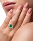 ფოტო #3 პროდუქტის EFFY® Emerald (2-1/5 ct. t.w.) & Diamond (1/2 ct. t.w.) Ring in 14k Gold