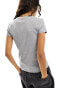 Фото #8 товара Weekday Close fitted t-shirt in grey melange