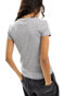 Фото #4 товара Weekday Close fitted t-shirt in grey melange