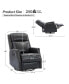 Фото #4 товара Marilia Genuine Leather Swivel Recliner with Nailhead Trims