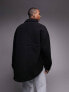 Topman borg jacket in black